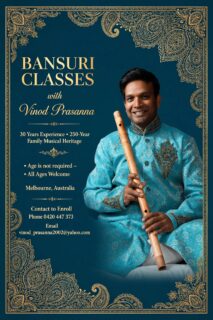 Hello everyone,

I am excited to offer Bansuri and meditation classes that combine the beauty of music with the transformative power of meditation. My approach fosters relaxation, happiness, and a deeper connection to oneself while learning to play enchanting melodies.

I offer both group and individual lessons, suitable for all skill levels—no prior musical experience is necessary. Each session begins with a meditation followed by Bansuri instruction, creating a holistic learning environment.

With 25 years of teaching experience, I welcome students of all ages, including children. If you are interested or have any questions, please feel free to email me or send a message. I look forward to guiding you on this musical journey.

Thank you, 

Vinod Prasanna 🪈🎶🙏🏾🪷
